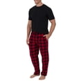 thumbnail image 4 of Fruit Of The Loom Men’s Short Sleeve Crewneck Top and Fleece Pajama Pants Set, 4 of 5