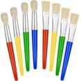thumbnail image 1 of Kids Paint Brushes, 8 Large Washable, Easy Clean And Grip Round, 1 of 5