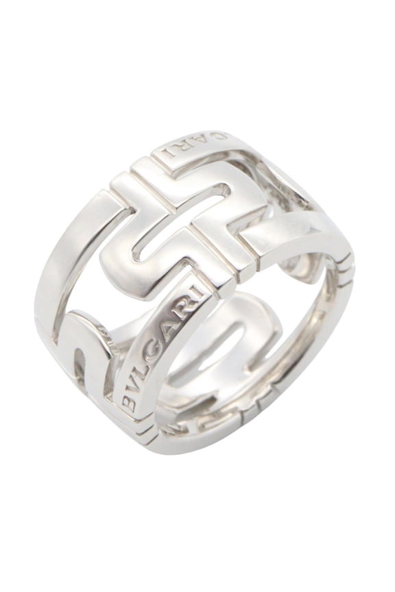 Pre-Owned Bulgari BVLGARI Parentesi Ring, Jewelry, 18KWG (White Gold), Women's, Silver Tone