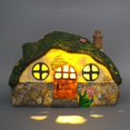 thumbnail image 2 of Estatua de la casa de la estatua del jardín de hadas, hermosa casa del pozo de fuego con luces LED solares, 2 of 4