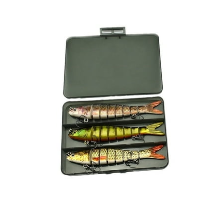 Artifici 2025 14cm Lifelike Eyes Bass Crankbaits Hard Plastic Hard Crank Bionic Bait 8 Section 8 Segment Fishing Lures C