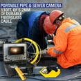thumbnail image 2 of Sewer Camera, pipe inspection camera, 130FT cable W/ FT counter, 1'' camera head W/ 512Hz transmitter & self-leveling, can pair W/ 512Hz locator, 2 of 6