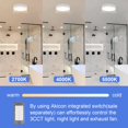 thumbnail image 3 of Extractor de baño con luz Akicon 110CFM 2.0 Sones, 3 of 9