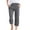 Gray, variant on Ymyiu Wide Leg Capri Pants for Women Women's Elastic Waist 3/4 Capri Harem Pants with Pockets Casual Loose Solid Yoga Trousers (Dark Gray,3XL)