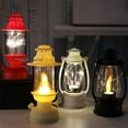 thumbnail image 2 of Vintage Hurricane Lantern Battery Hanging Candle Light Antique Xmas LED Oil Lamp, 2 of 11