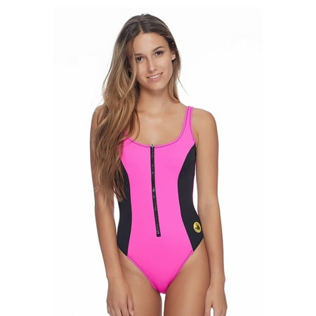 Body Glove Body Glove Women S 80s Throwback Time After Time Tank One Piece Swimsuit M Pink Walmart Com Walmart Com