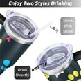thumbnail image 5 of Paw Print Dog Lovers Tumbler 40oz - Vacuum Insulated Coffee Cup with Handle & Straw- Cute Gift for Female Dog Owners, 5 of 7