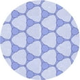 thumbnail image 1 of Ahgly Company Indoor Round Patterned Lavender Blue Area Rugs, 7' Round, 1 of 6