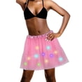 thumbnail image 6 of Women's LED Tulle Skirt, Glow in the Dark Puffy Tutu Skirt for Ballet Performances, Dance Recitals, and Rave Parties, Eye-Catching and Fluffy Stage Costume Pink, 6 of 8