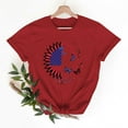 thumbnail image 2 of VKOYWKM T-Shirts du 4 Juillet pour Femmes Fête de l'Indépendance T-Shirts Graphiques Drapeau Américain Manches Courtes Col Rond Patriotiques T-Shirts du 4 Juillet, 2 of 7