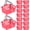 Red, variant on Mersess 20-Pack Small Shopping Baskets with Handles, Grocery and Kitchen Storage Bins for Kids, Toddlers, Pretend Play, Party Favors
