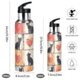 thumbnail image 2 of Yayeee 20oz Insulated Water Bottle Double Wall Stainless Steel with Flip Straw Lid, Cats and Hearts, 2 of 7