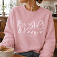 thumbnail image 3 of Christian Shirt, Be Still and Know Psalm 46:10 Sweatshirt, Minimalist Bible Verse Hoodie, Faith Gift for Women, Church and Prayer Group, 3 of 9