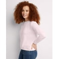 thumbnail image 2 of Hanes EcoSmart Women's Fleece Sweatshirt, V-Notch Pale Pink XL, 2 of 6