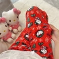 thumbnail image 3 of Sanrio-Pijama de Hello Kitty para mujer, pantalones elásticos suaves de terciopelo Coral con Gato KT de dibujos animados, cómodos, para el hogar, regalos, 3 of 4