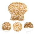thumbnail image 3 of Unique Bargains 1 Pc Water-absorbent Bow Leopard Hair Towel for Bathroom Yellow Coral Fleece, 3 of 3