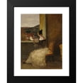 thumbnail image 2 of Friedrich Loos 11x14 Black Modern Framed Museum Art Print Titled - Lady at the Window with Spinning Rocks (1835), 2 of 5