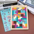 thumbnail image 1 of Rompecabezas de Tetris de madera de colores para niños, juego de rompecabezas de aprendizaje intelectual-a, 1 of 4