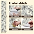 thumbnail image 5 of Peel and Stick Wallpaper Birds Floral Vintage Hibiscus Flower Grey White Wall Mural 17.7in x 9.8ft Self Adhesive Removable Wall Paper Renter Friendly Wallpaper for Nursery Bedroom Cabinets, 5 of 8