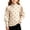Beige, variant on Puff Long Sleeve Shirts for Girls Lettuce Trim Mock Neck Tops Bow Print Elastic Cuff Casual Fall Shirts Size 1-13,Gray