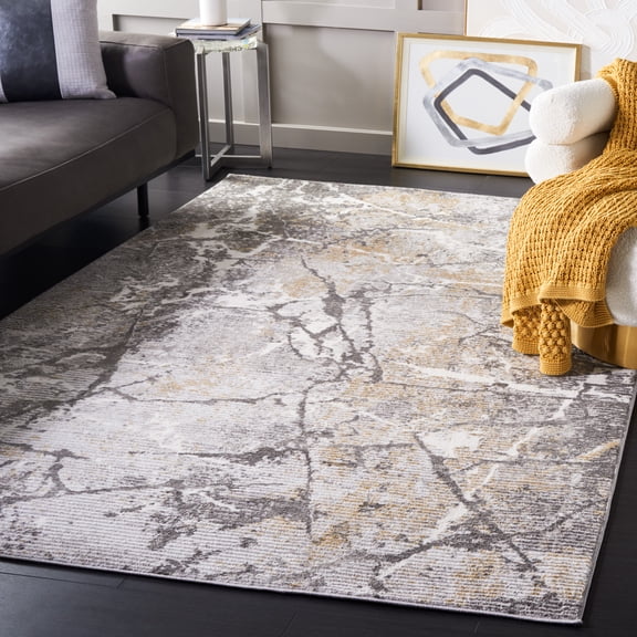 Safavieh Meadow Korrine Distressed Area Rug, Light Gray/Dark Gray, 5'3" x 7'6"