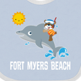 thumbnail image 4 of Inktastic Fort Myers Beach Florida Dolphin Boys or Girls Baby Bib, 4 of 4