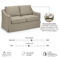 thumbnail image 2 of Bush Home Harper 57W Loveseat with Slipcover in Sand Basketweave Fabric, 2 of 4