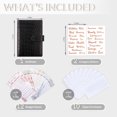 thumbnail image 7 of SKYDUE Budget Binder with Zipper Envelopes, PU Leather A6 Binder & 12 Budget Sheets & 10 Cash Envelopes, 29 Rose Gold Stickers for Budgeting and Saving Money, Black, 7 of 7