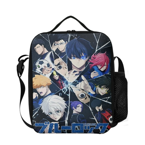 Lheaggik Lunch Bag 3d Printing Lunch Tote Bag Cartoon Anime Blue lock Lunch Bags Reusable Insulated Lunch Box Portable Tote Bag