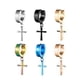 thumbnail image 2 of Pendientes de cruz de estudiante masculino personalizados de acero de titanio simples a la moda, pendientes de botón, juego de botones de cruz, 2 of 5