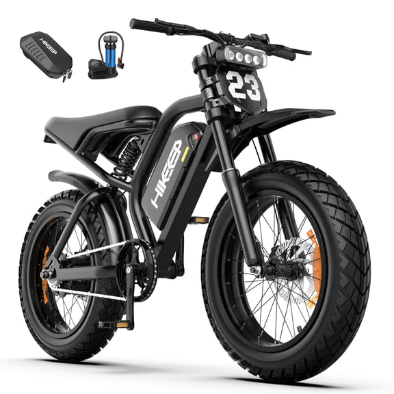 GlobalKeep Adults 20"Fat Tire Multi-Terrain Dirt Electric Bike With 48V 17.5Ah Removable Battery,28MPH,1500W Peak Motor,Dual Suspension & Dual Disc Brakes,UL2849 Certified.