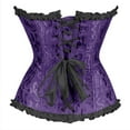 thumbnail image 4 of Fjofpr Purple Corset Tops for Women Fashion Women's Plus Size Boned Corsets Shapewear Outfit Solid Sexy Underwear Shapewear, 4 of 4