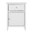 thumbnail image 2 of Noble House Nightstand with Drawer and Cabinet Storage, Freestanding Bedside Table, White Finish, 2 of 7