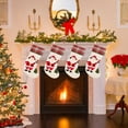 thumbnail image 4 of Luoshdecor Christmas Stockings,9 in Cute Santa Snowman Deer Gift Plaid Cuff Stocking for Holiday Xmas Party, 4 of 6
