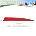 thumbnail image 2 of Uxcell Arrow Vanes Turkey Archery Arrows Feather Fletching Left Wing Fit for Hunting Target Shooting Red 5 Inch, 25Pcs, 2 of 5