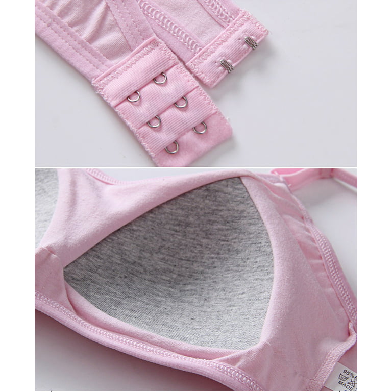 Girls Training Bras, Puberty Kids Girls Cute Wireless Underwear Top Bra  Thin with Adjustable Strap 12-18Y Teenage,Pink,18 : : Clothing,  Shoes & Accessories