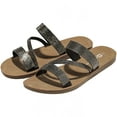 thumbnail image 7 of Alpine Swiss Womens Rhinestone Slide Sandals Dressy Summer Strappy Flat Shoes, 7 of 7