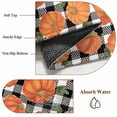 thumbnail image 6 of Thanksgiving Area Rugs 6'x9', Washable Small Throw Rugs for Kitchen Dining room, Fall Orange Pumpkin Black White Plaid Indoor Outdoor Rug Non-Slip Low Pile Carpet Runner Reversible Floor Mats, 6 of 8