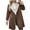 Brown, variant on Lovskoo 2024 Women 2023 Winter Faux Suede Coats Fleece Shearling Lined Jacket Faux Fur Lapel Pockets Warm Fall Trendy Outerwear Coffee