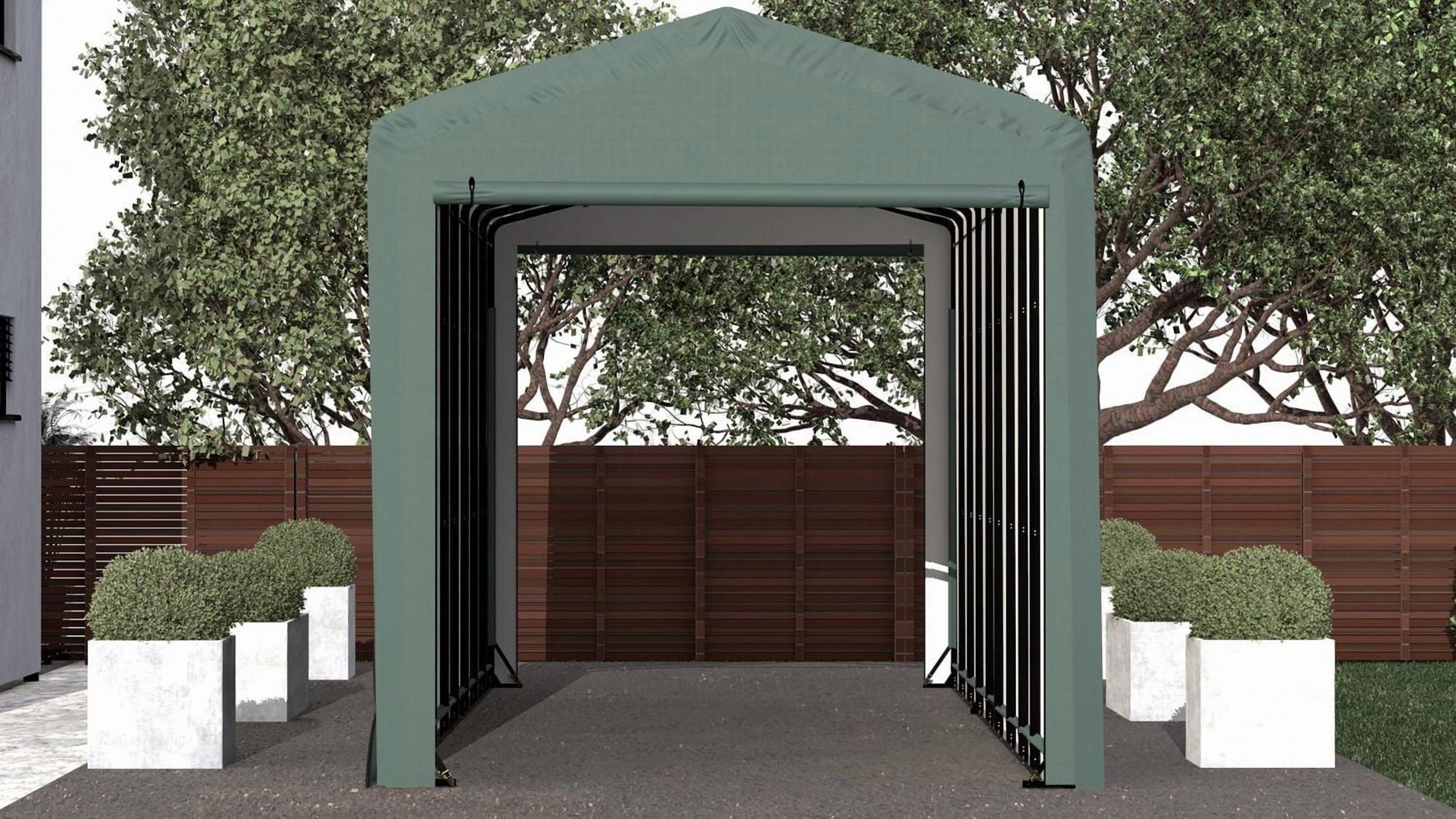 ShelterTube Wind and Snow-Load Rated Garage, 14x40x16 Green