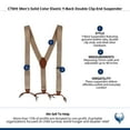 thumbnail image 5 of CTM  Solid Color Elastic Y-Back Double Clip-End Suspender (Men), 5 of 5