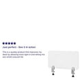 thumbnail image 4 of Flash Furniture Clear Desktop Clamp On Acrylic Sneeze Guard Plastic Panel Desk Divider Partition Shield for Offices, Schools and Libraries, 4 of 5