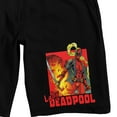 thumbnail image 2 of Deadpool Lady Deadpool Men's Black Sleep Pajama Shorts-Small, 2 of 3