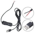thumbnail image 3 of RYUJNDK USB Power Pigtail Cable 5V USB Male to 2 Pin Bare Wire Open End Power Pigtail Cord for LED Light Cooling Fan, 3 of 9