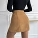 thumbnail image 5 of Falda Mujer Pana Mini Falda Corta Una Línea Cintura Alta Slim Fit Botón Con Bolsillos Para Otoño Invierno, 5 of 6