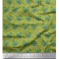 thumbnail image 1 of Soimoi Cotton Jersey Fabric Swirl & Peacock Bird Print Fabric by the Yard 58 Inch Wide, 1 of 1