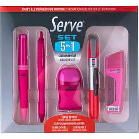 So-Mine Serve 5 in 1 Stationery Set - Pink - 1 Each | Bundle of 5 Each