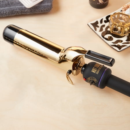 Hot Tools Pro Signature 1-1/2 Gold Curling Iron, Gold and Black