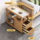 thumbnail image 4 of Gabinete lateral de sofá de madera maciza, losa de roca lateral, algunas con ruedas, pequeño apartamento nórdico, sala de estar, café pequeño móvil, 4 of 4