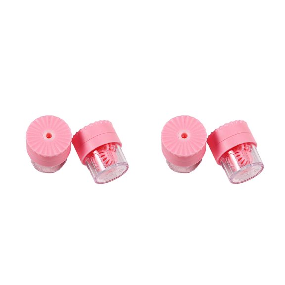 Vogacara Herramienta de limpieza de lentes de contacto de plástico portátil profesional colorido senderismo reemplazo contenedor de almacenamiento Rosado 2piezas Vogacara CBP444193